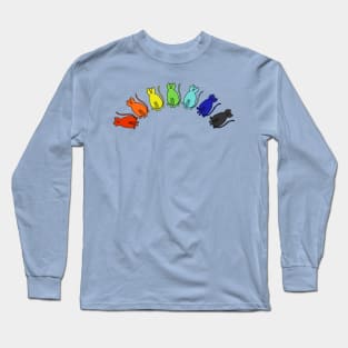 Cute Cats Rainbow Long Sleeve T-Shirt